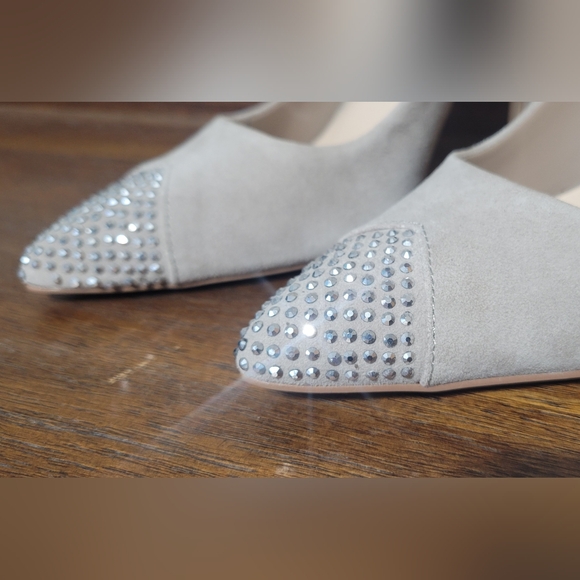 Fergie Rhinestone Suede Heels - Picture 6 of 10